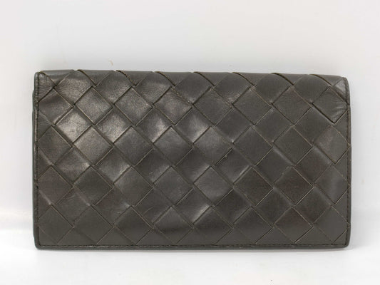 BOTTEGA VENETA Intrecciato Bifold Long Wallet with Billfold