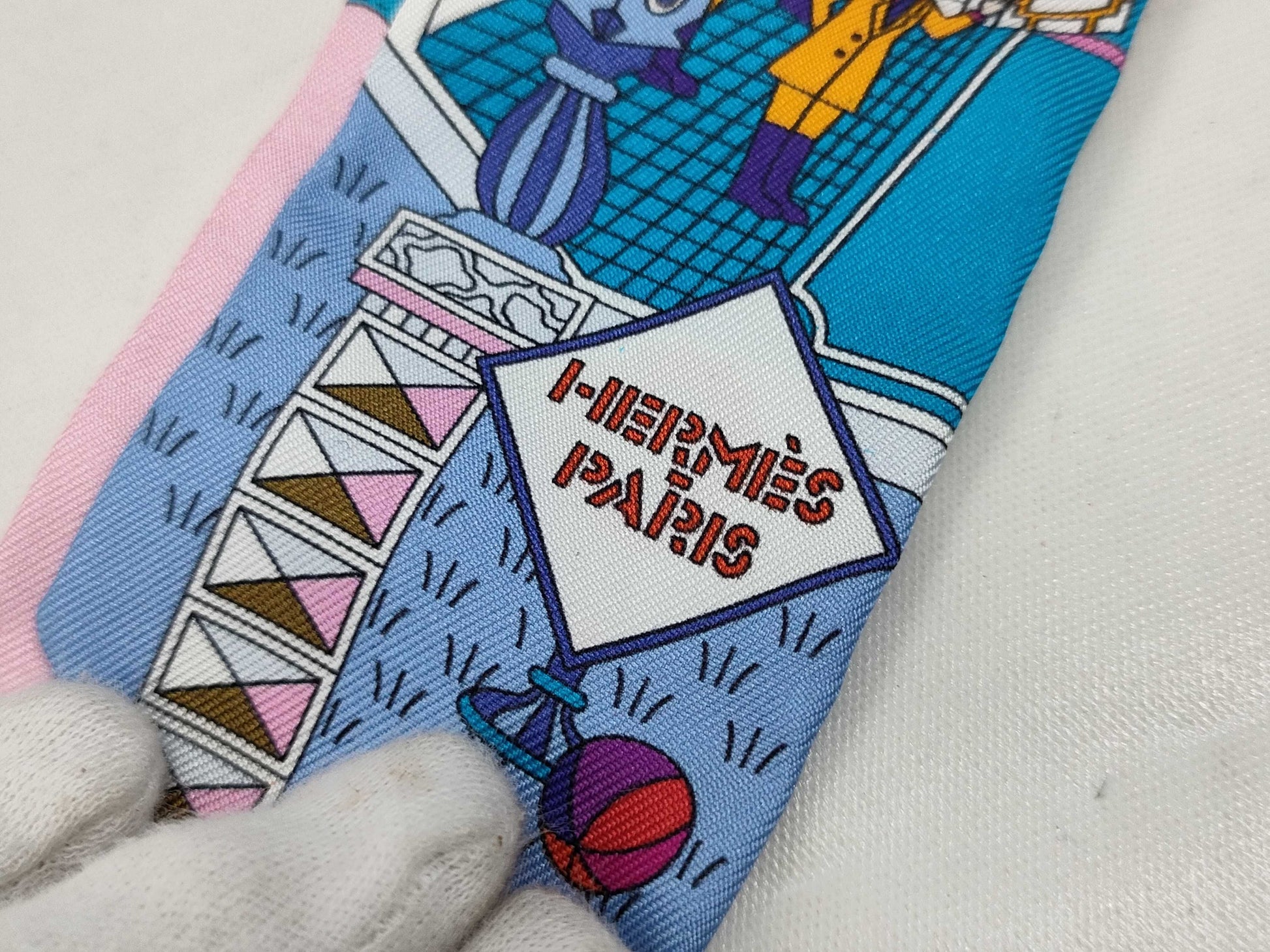 HERMES Twilly Maison Decalle Scarf