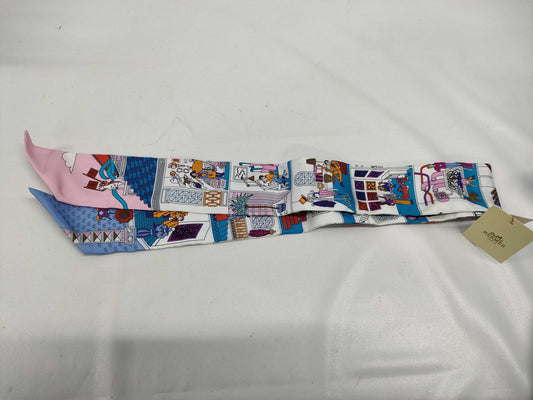 HERMES Twilly Maison Decalle Scarf