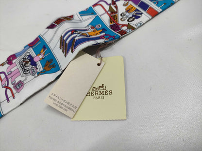HERMES Twilly Maison Decalle Scarf