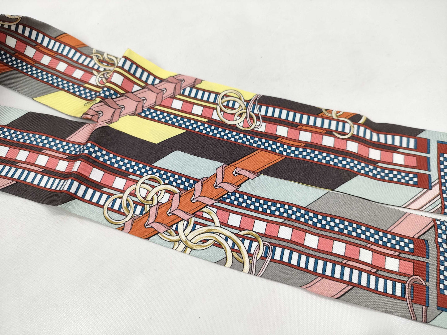 HERMES Twilly Bridle and Charm Scarf