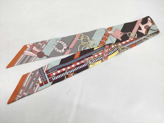 HERMES Twilly Bridle and Charm Scarf