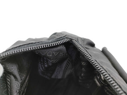 PRADA Nylon Shoulder Bag in Black with Pen Marks