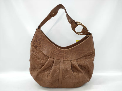 BVLGARI Leather Gold Hardware One-Shoulder Shoulder Bag