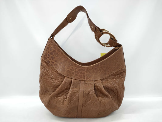 BVLGARI Leather Gold Hardware One-Shoulder Shoulder Bag