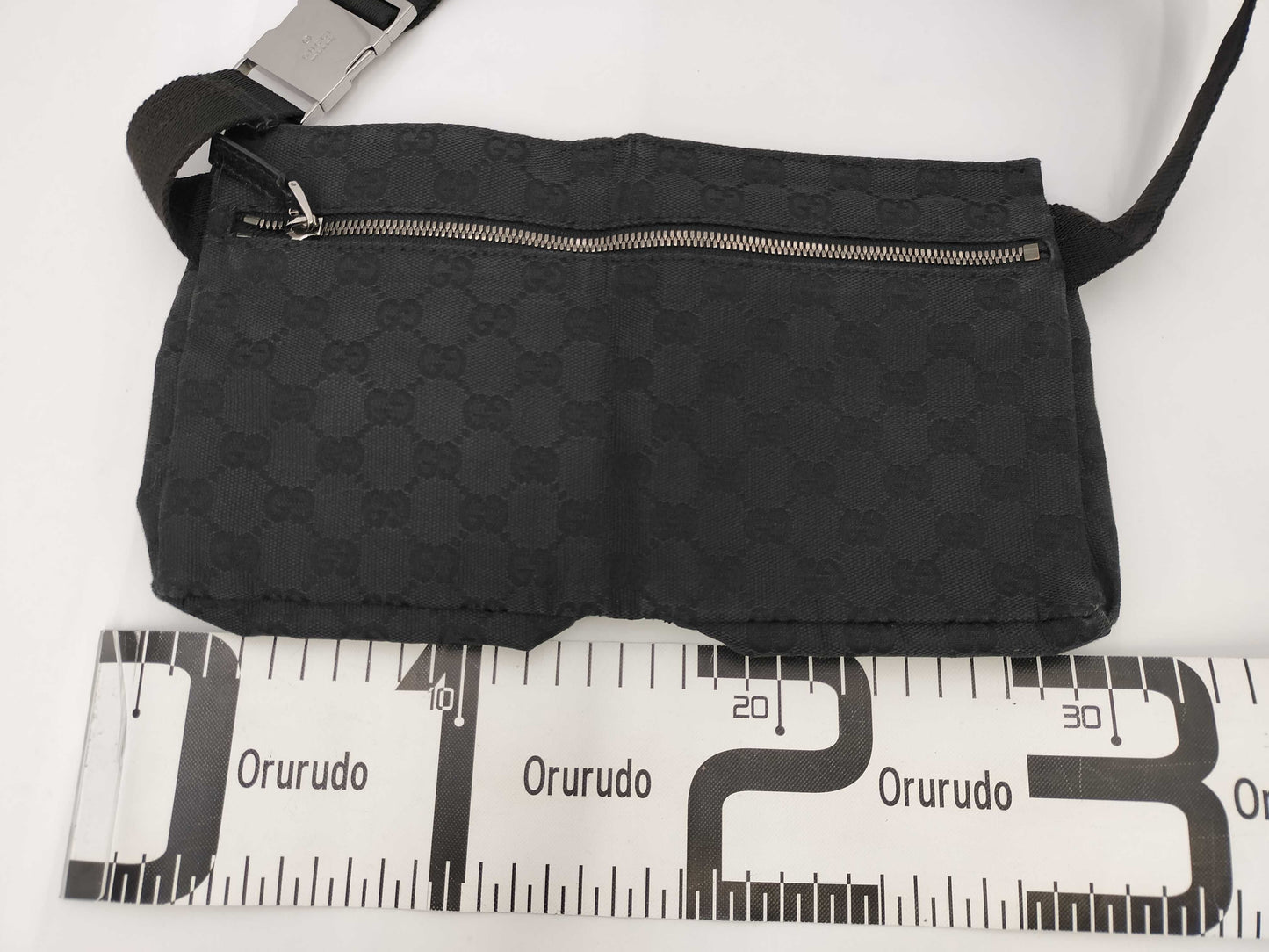 GUCCI GG Canvas Waist Bag Black Shoulder Bag