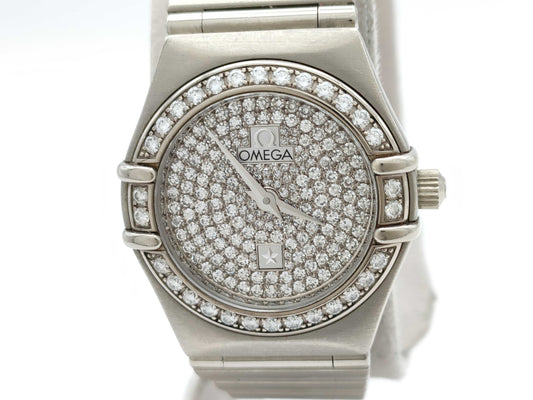OMEGA Constellation 1169.90 59887755 Quartz Pavé Dial 18K Gold Women's Watch