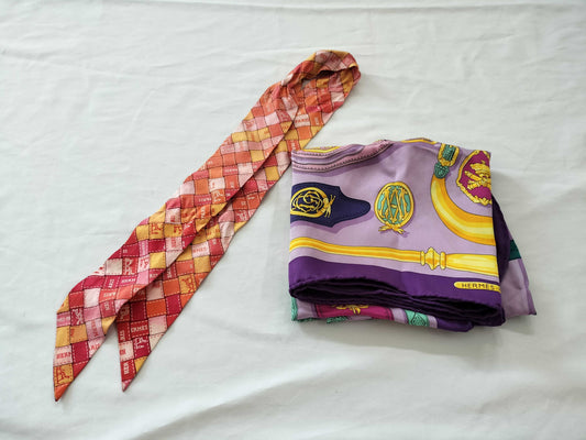 HERMES Carre Twilly 2-piece scarf