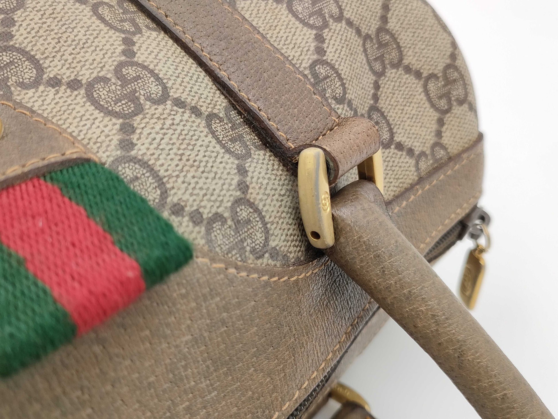 GUCCI GG Supreme 40.02.006 Sherry Mini Boston Handbag