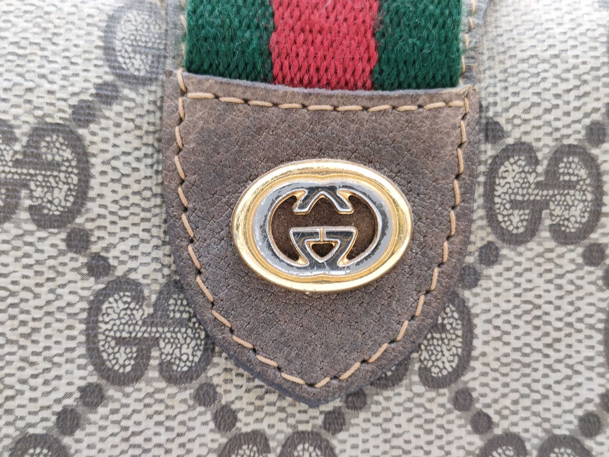 GUCCI GG Supreme 40.02.006 Sherry Mini Boston Handbag