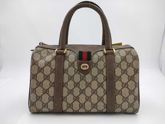 GUCCI GG Supreme 40.02.006 Sherry Mini Boston Handbag