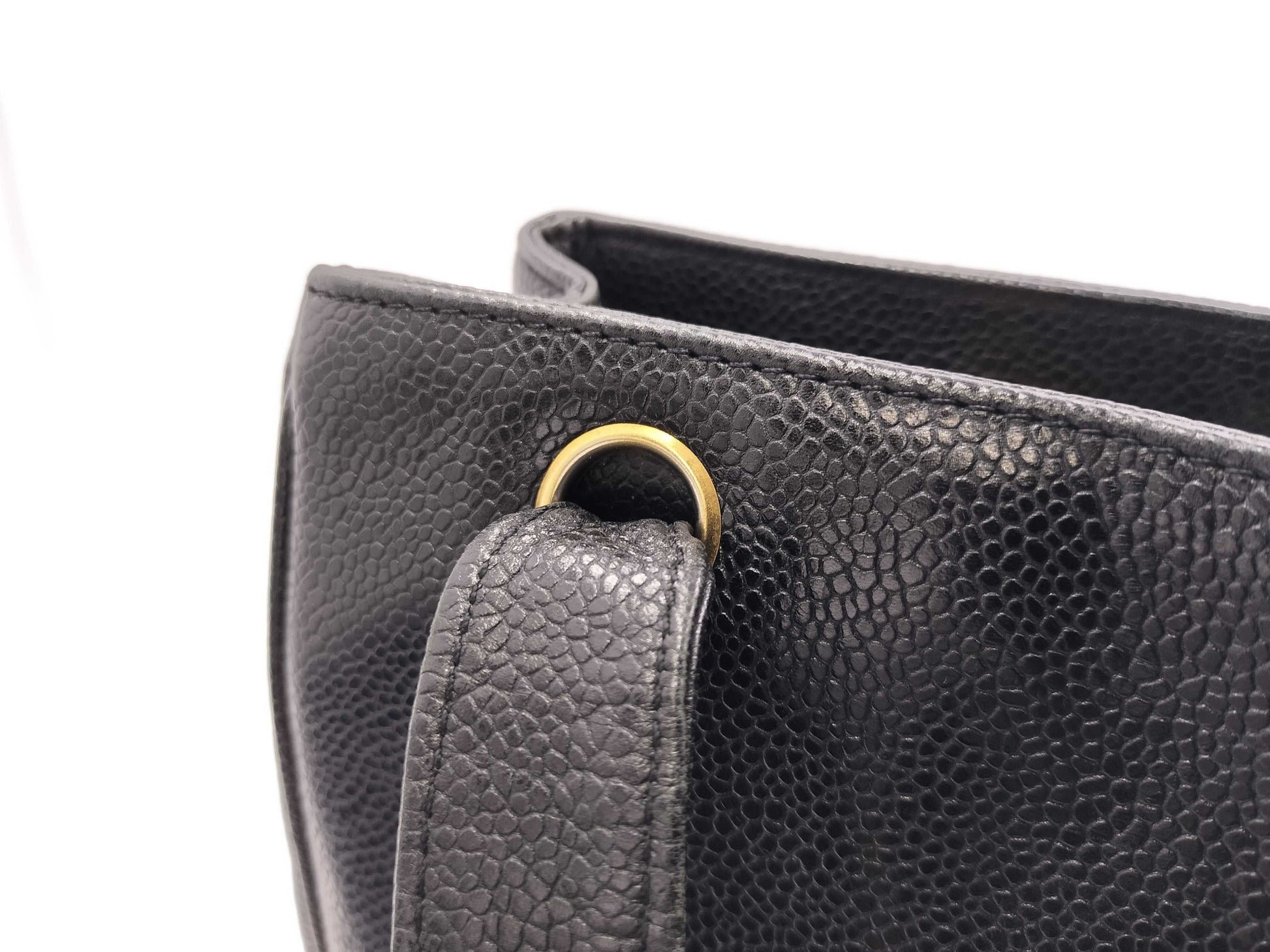 CHANEL Caviar Skin Coco Tote Bag