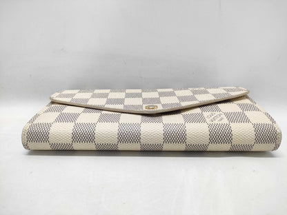 LOUIS VUITTON Damier Azur Portefeuille Sarah Wallet