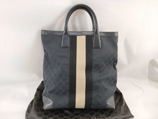 GUCCI GG Canvas Tote, Stripe 002.1098.3444 Tote Bag