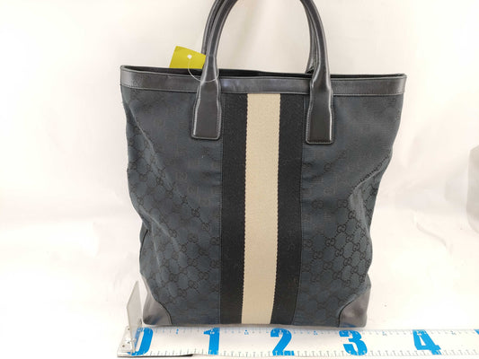 GUCCI GG Canvas Tote, Stripe 002.1098.3444 Tote Bag