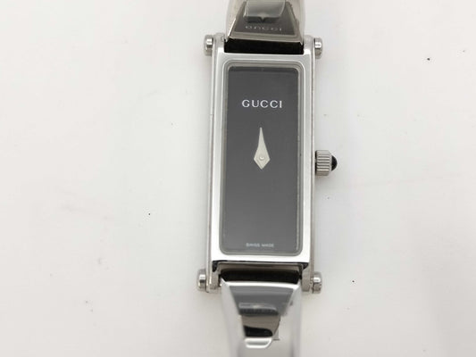 GUCCI 1500L/Black Letters/Silver/Boxed Women's Watch, Unused