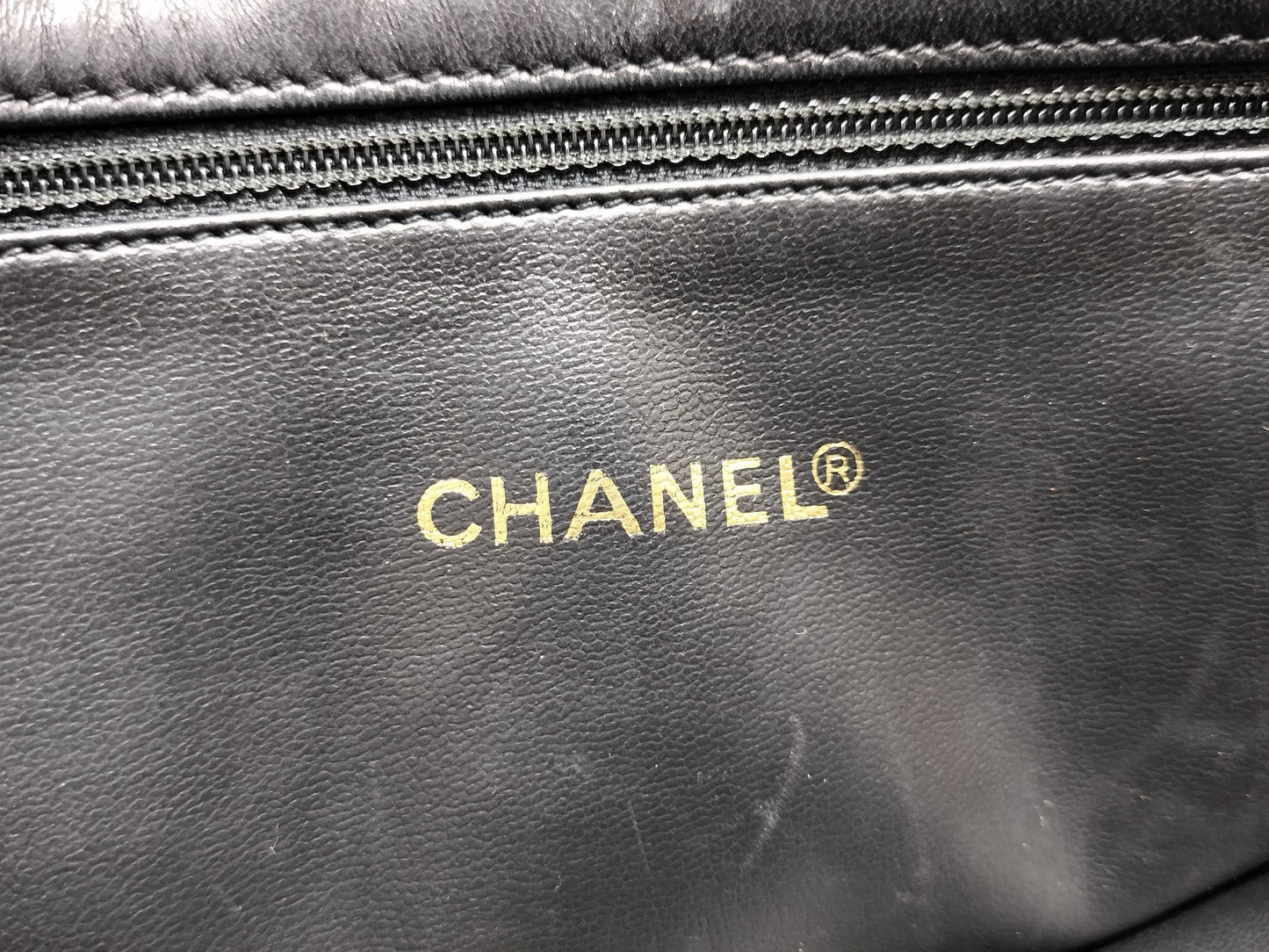 CHANEL [With sticker card] No. 2 Lambskin Chain Tote Bag in Black with Ball Charm