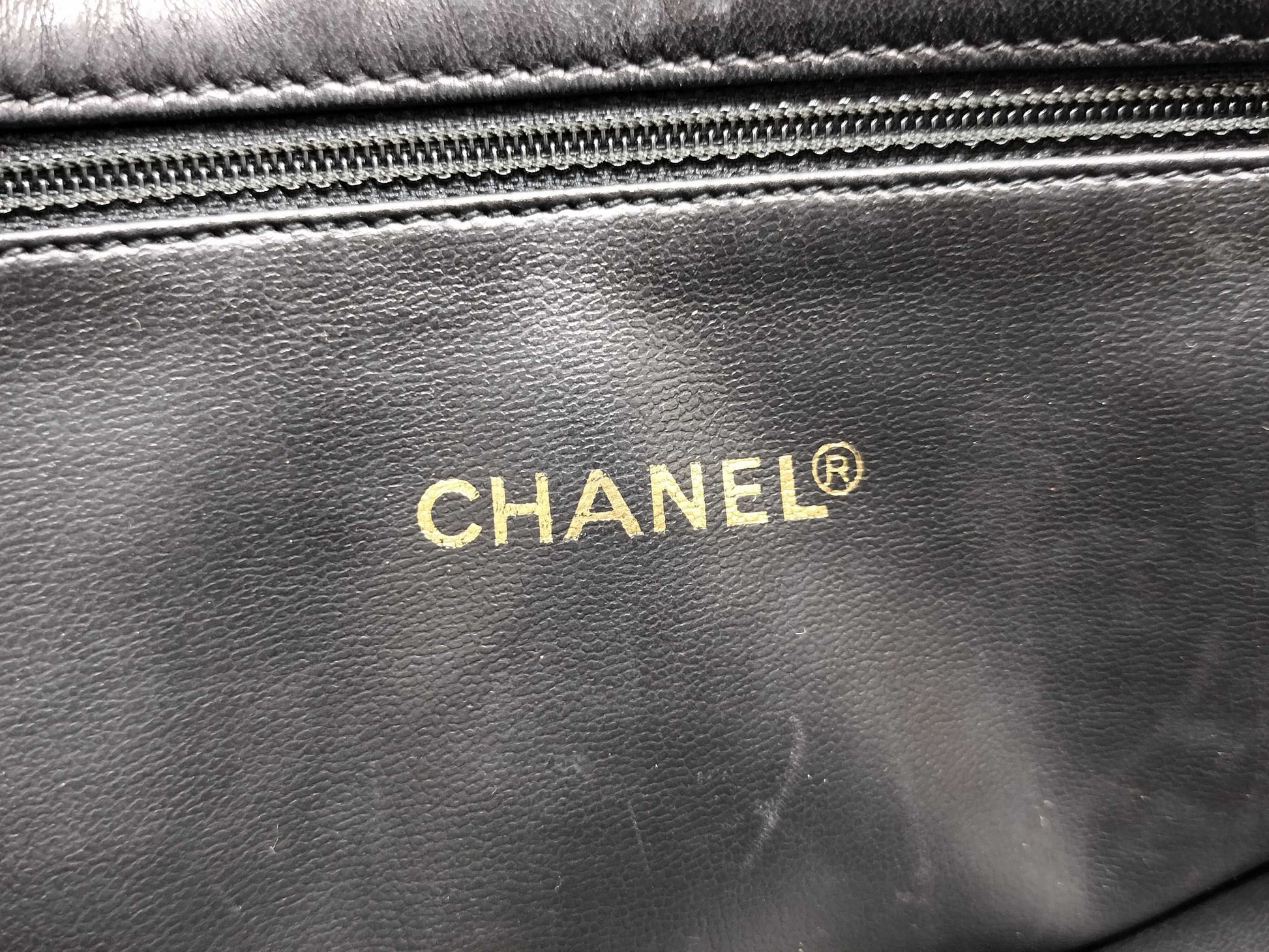 CHANEL [With sticker card] No. 2 Lambskin Chain Tote Bag in Black with Ball Charm
