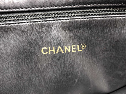 CHANEL [With sticker card] No. 2 Lambskin Chain Tote Bag in Black with Ball Charm