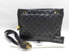 CHANEL [With sticker card] No. 2 Lambskin Chain Tote Bag in Black with Ball Charm