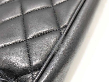 CHANEL [With sticker card] No. 2 Lambskin Chain Tote Bag in Black with Ball Charm