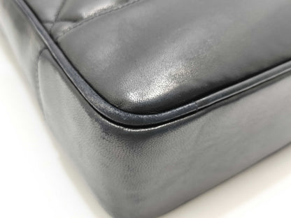 CHANEL [With sticker card] No. 2 Lambskin Chain Tote Bag in Black with Ball Charm