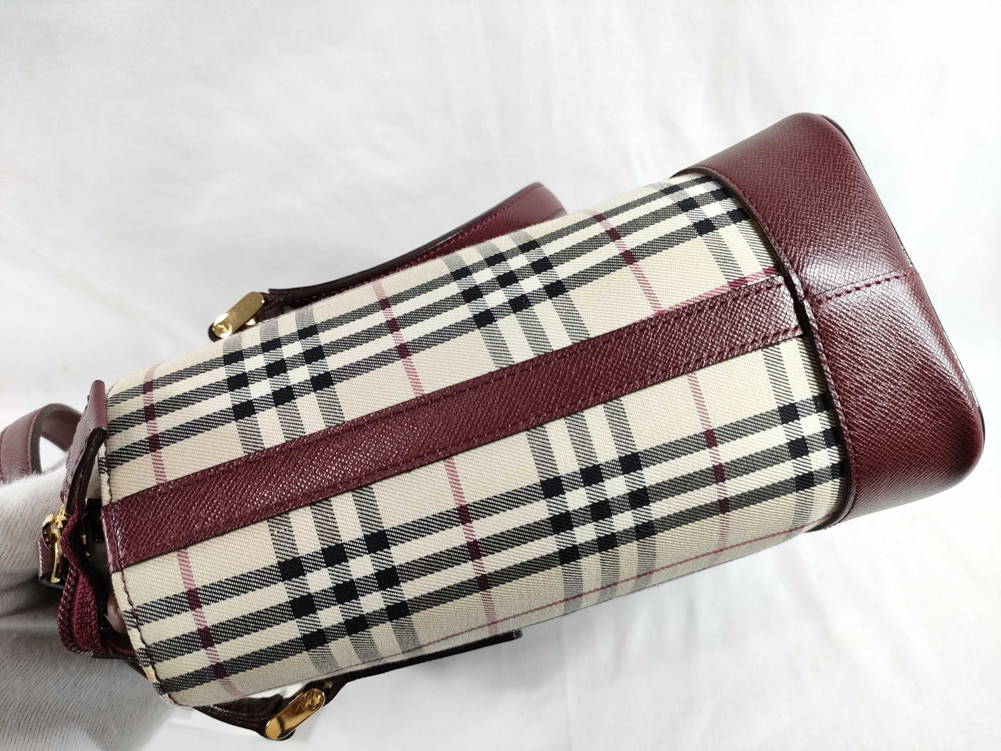 BURBERRY Nova Check/Handbag/Handle Scratches