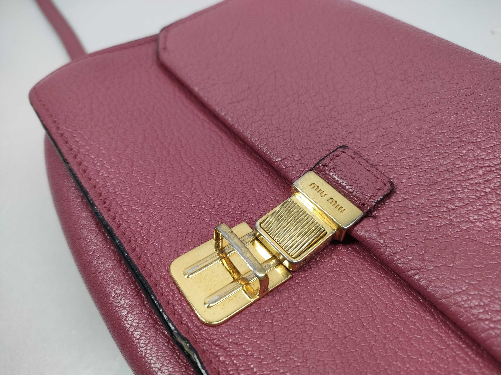 Miu Miu Leather Shoulder Bag Pouch Shoulder Bag