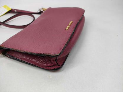Miu Miu Leather Shoulder Bag Pouch Shoulder Bag