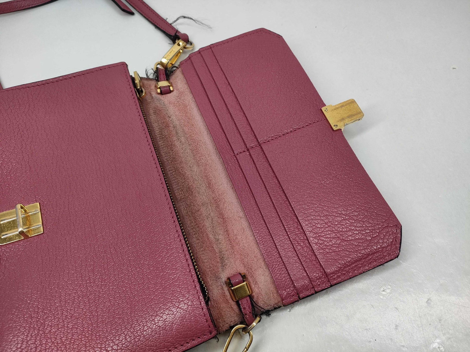 Miu Miu Leather Shoulder Bag Pouch Shoulder Bag
