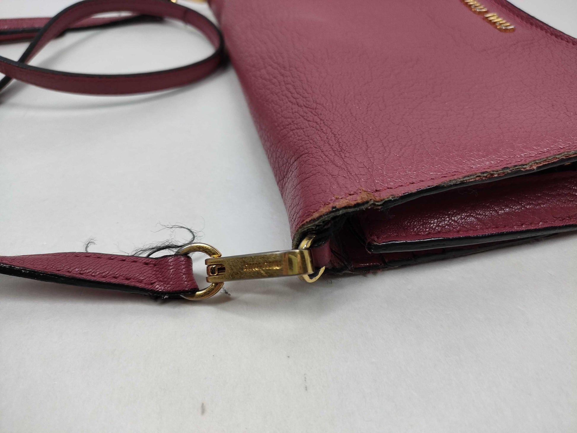 Miu Miu Leather Shoulder Bag Pouch Shoulder Bag