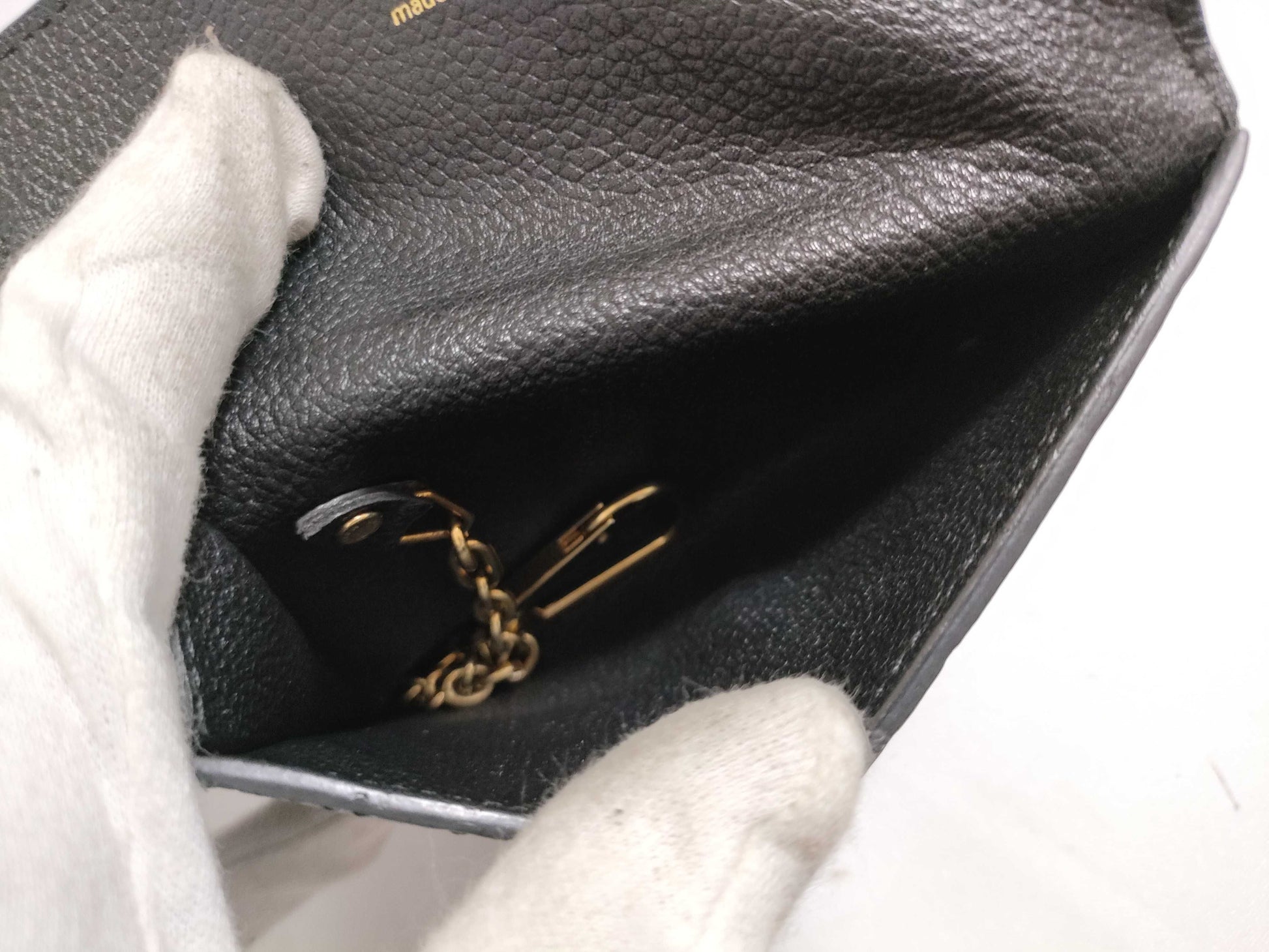 LOUIS VUITTON RFID Unverified Monogram Empreinte Pochette Cle M60633 Noir Coin Purse