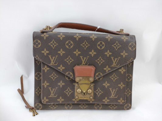 LOUIS VUITTON 864VI Monogram M51185 Monceau Shoulder/Key Handbag