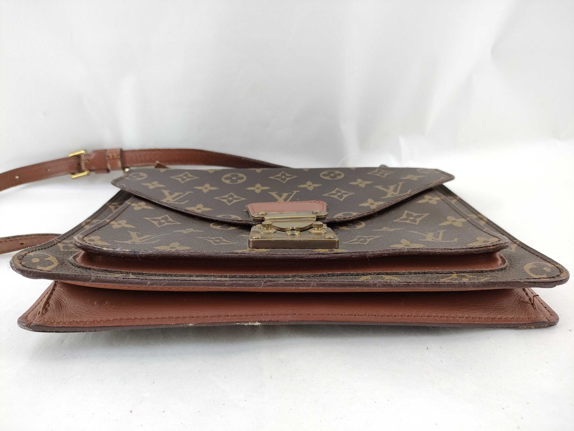 LOUIS VUITTON 864VI Monogram M51185 Monceau Shoulder/Key Handbag