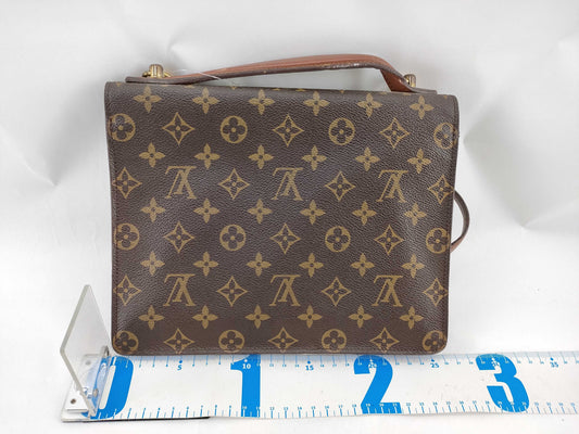 LOUIS VUITTON 864VI Monogram M51185 Monceau Shoulder/Key Handbag