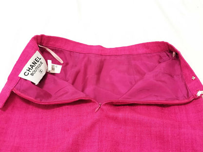 CHANEL Tweed/Set-up/Size 38/Pink Other Apparel