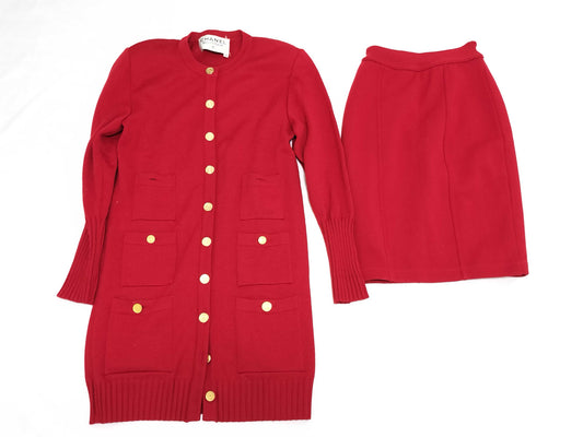 CHANEL Chanel/Knit/Set-up/Red Other Apparel
