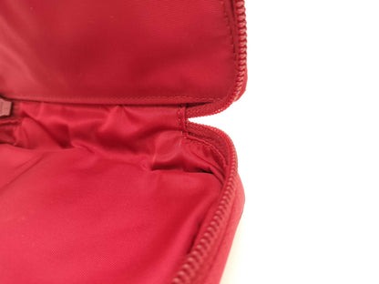 PRADA nylon zipper pouch, red