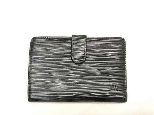 LOUIS VUITTON MI0042 Epi Folding Wallet Black Wallet