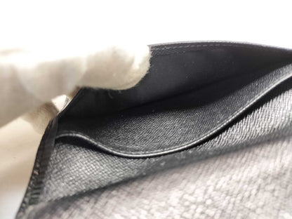 LOUIS VUITTON MI0042 Epi Folding Wallet Black Wallet