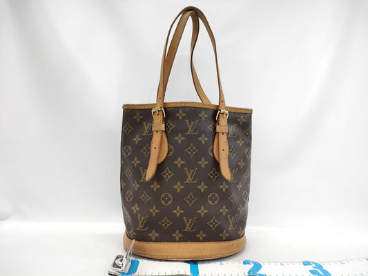 LOUIS VUITTON Monogram M42238 Bucket PM Tote Bag