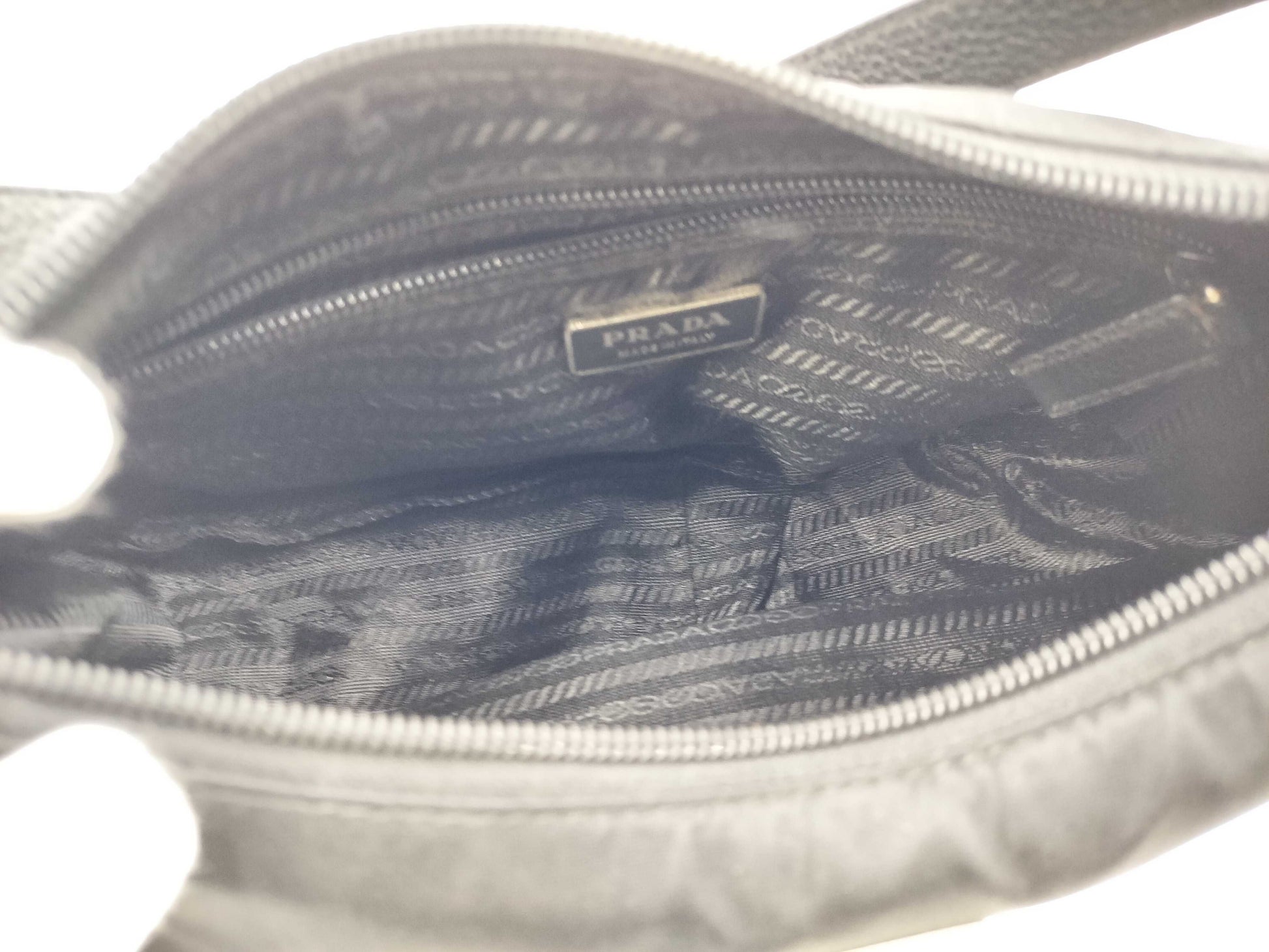 PRADA Prada nylon and leather handbag, black