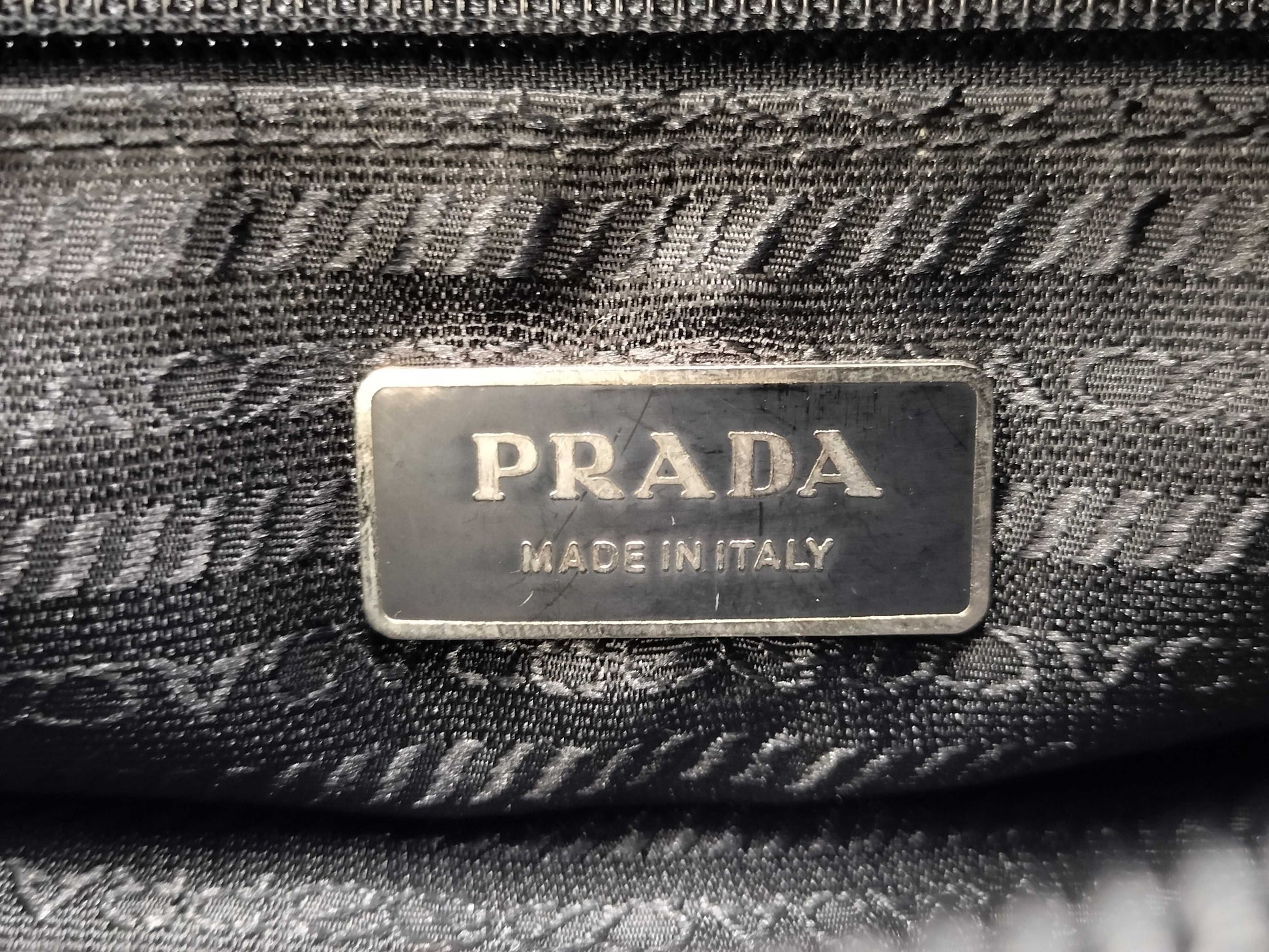 PRADA Prada nylon and leather handbag, black