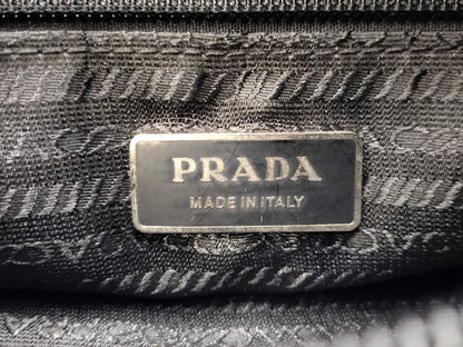 PRADA Prada nylon and leather handbag, black