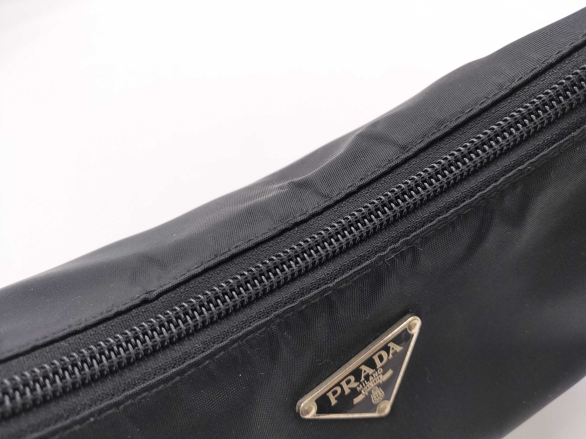 PRADA Prada nylon and leather handbag, black