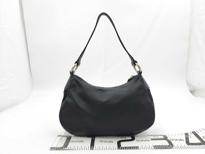 PRADA Prada nylon and leather handbag, black