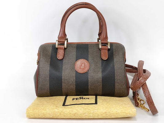 FENDI Pecan Print Mini Boston Bag Boston Bag