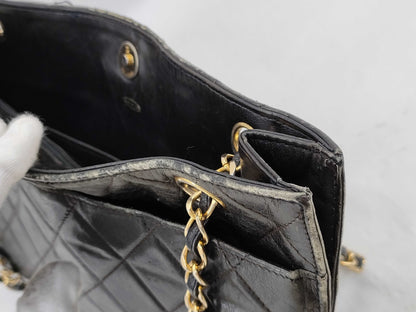 CHANEL [With sticker card] 0 series lambskin @Matelasse chain shoulder bag