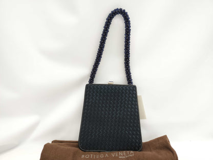 BOTTEGA VENETA Intrecciato Satin Handbag with Beads