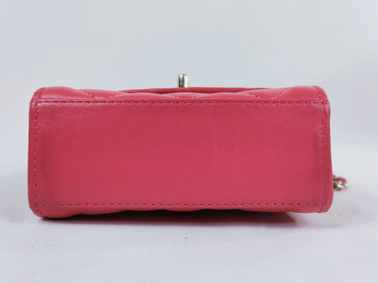 CHANEL [Card and sticker included] 30 series lambskin mini chain wallet shoulder bag